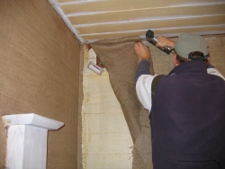 Stapling the scrim