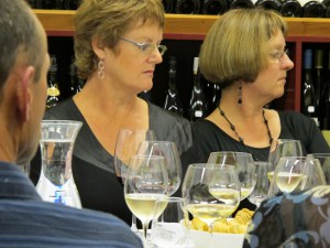 Plenty to absorb as Michael explains the different glasses Listening